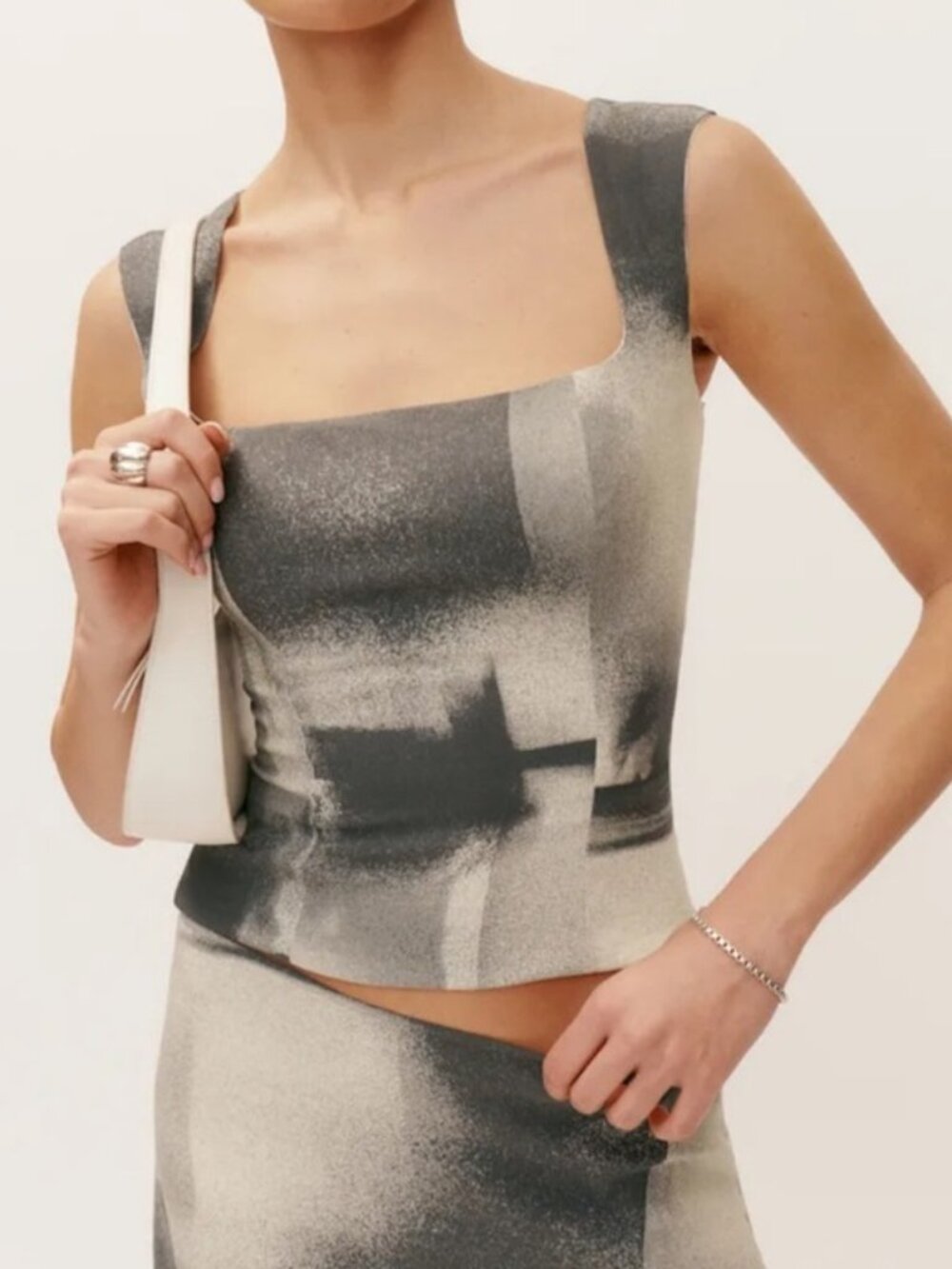 Reformation Diandra Sleeveless Blouse Moon Landing